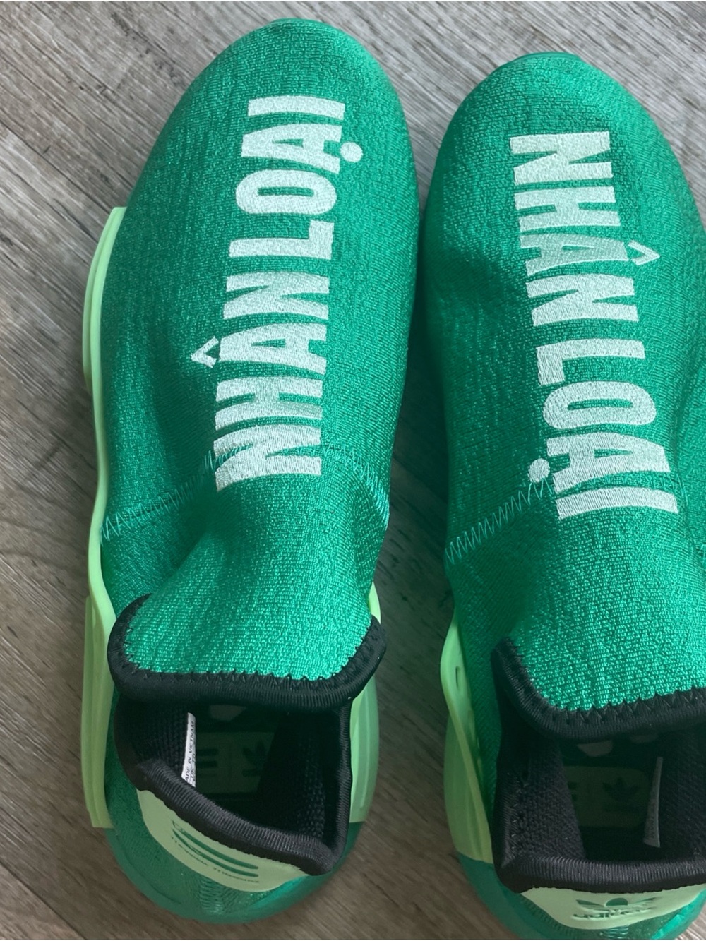 Adidas NMD Hu Human Race Pharrell Shoes Mens Womens Green Complexland Sneakers - Picture 15 of 15